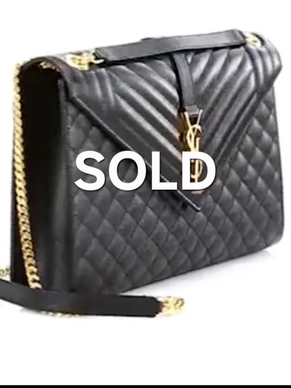 YSL Large Envelope Matelasse Leather Bag